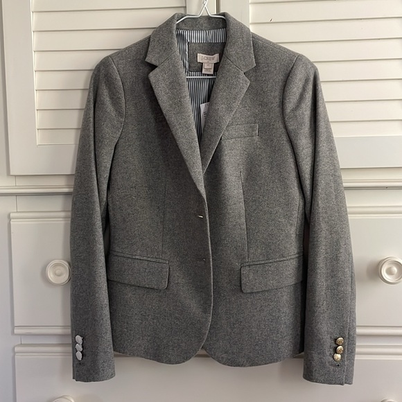 NWT J. Crew Factory Grey Schoolboy Blazer, 00 - Picture 4 of 4
